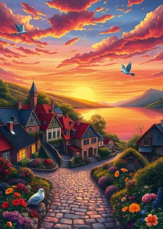 Puzzle Vue sur le Lac - 500 à 999 pièces from Alipson Puzzle – box 1 of 2