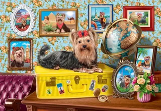 Puzzle Yorkshire Terrier - 1000 pièces van Alipson Puzzle – doos 1 van 2