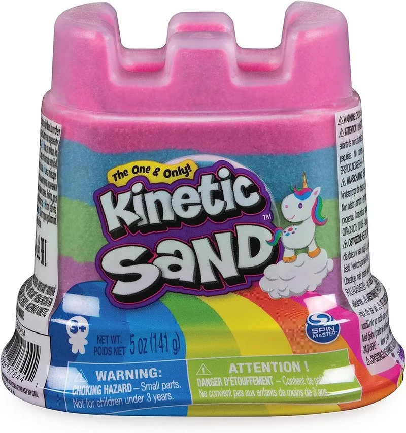Spiel Kinetic Sand Rainbow Unicorn Castle 141g Burgförmchen fra AMIGO – æske