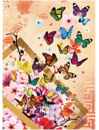 Art Puzzel Spring Breeze – 500 Stukjes – 48 x 34 cm – Vlinders en Bloemen fra Art Puzzle, Flerfarvet-udgave – æske 1 af 2