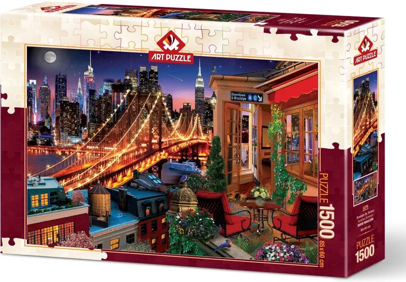 Brooklyn Terrace – Legpuzzel – 1500 stukjes – 85 x 60 cm von Art Puzzle, Ausgabe Mehrfarbig – Schachtel