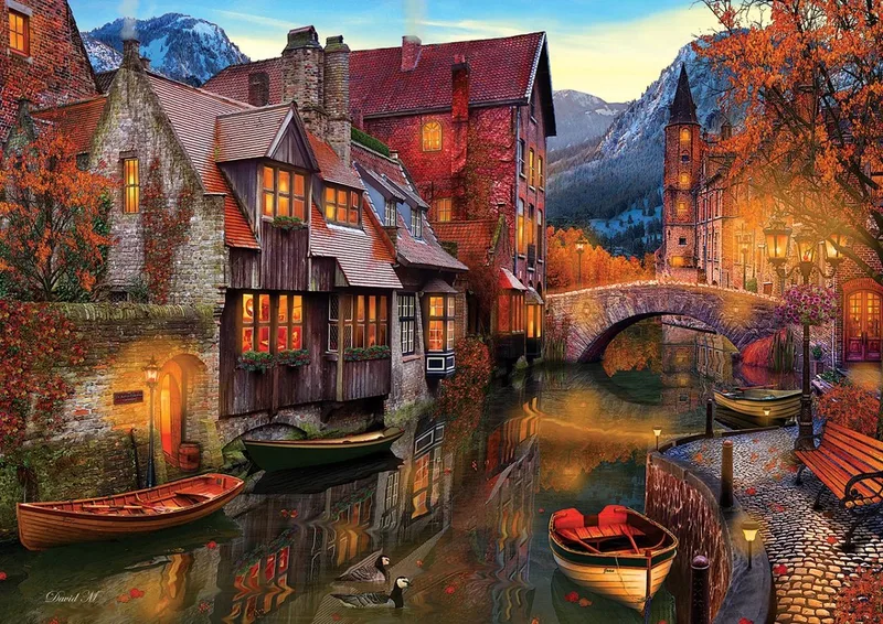 puzzel Canal Boats - 2000 stukjes voor volwassenen. from Art Puzzle, Multicolour edition – box