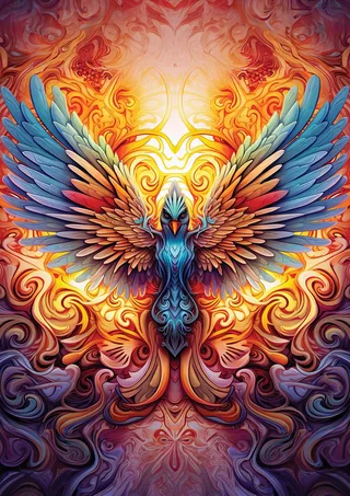 puzzel Colorful Phoenix - 1000 stukjes kleurrijk. från Art Puzzle, utgåva Flerfärgad – kartong 1 av 2