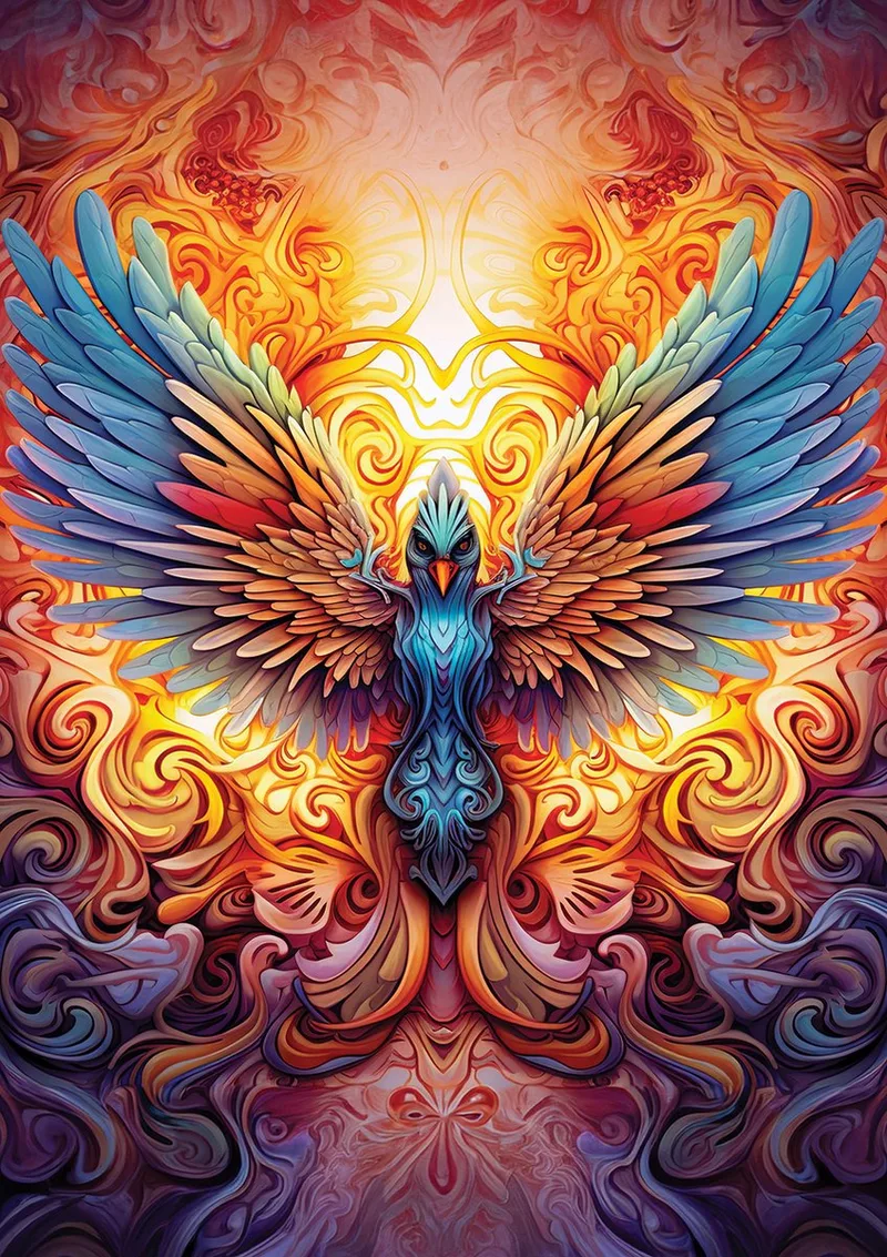 puzzel Colorful Phoenix - 1000 stukjes kleurrijk. von Art Puzzle, Ausgabe Mehrfarbig – Schachtel