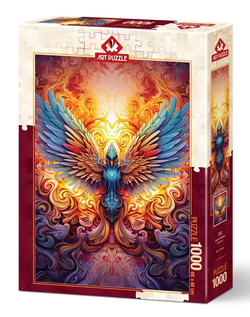 puzzel Colorful Phoenix - 1000 stukjes kleurrijk. från Art Puzzle, utgåva Flerfärgad – kartong 2 av 2