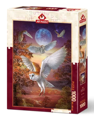 puzzel Moonlight Owls - 1000 stukjes karton. från Art Puzzle, utgåva Flerfärgad – kartong 2 av 2