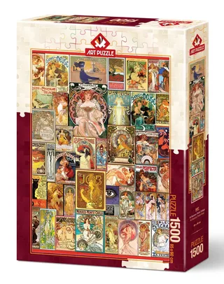 Puzzle Art Nouveau Poster Collage - 1500 pièces van Art Puzzle – doos 2 van 2