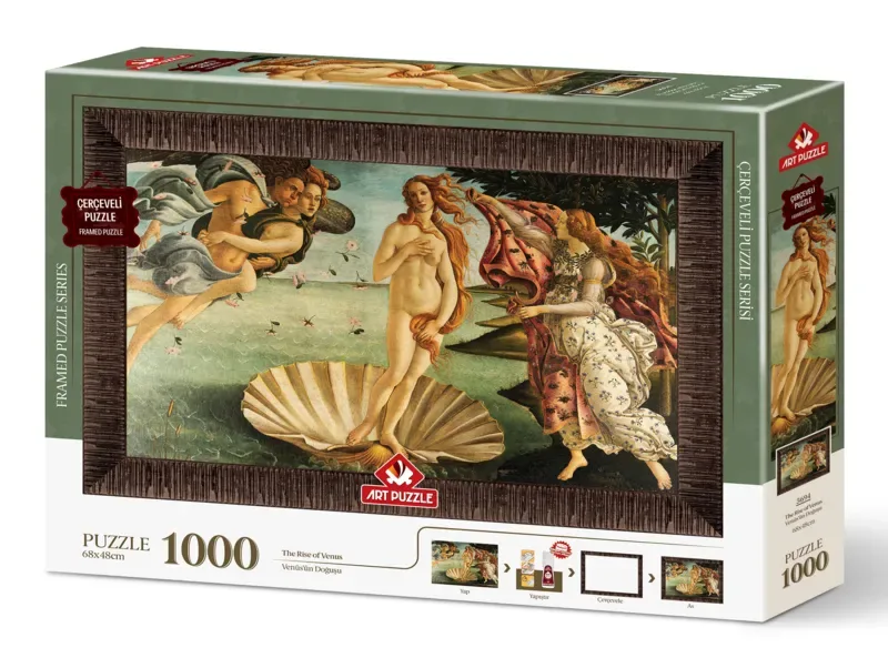 Puzzle Coffret Puzzle, Cadre et Colle - L'Ascension de Vénus, Sandro Botticelli - 1000 pièces from Art Puzzle – box 2 of 2