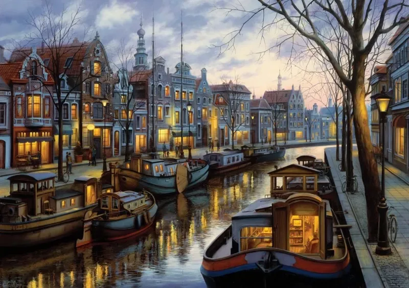 Puzzle La Lumière du Canal - 1500 pièces fra Art Puzzle – æske