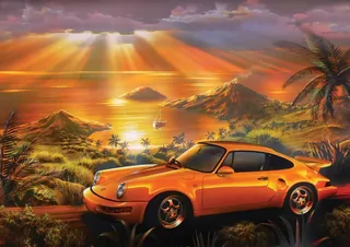 Puzzle La Porsche Jaune - 1500 pièces from Art Puzzle – box 1 of 2