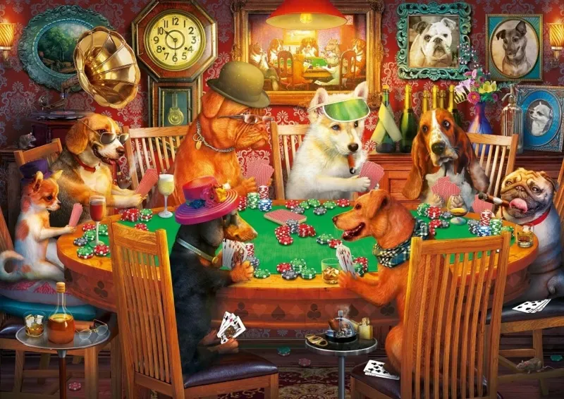 Puzzle Les Chiens Joueurs - 500 à 999 pièces van Art Puzzle – doos