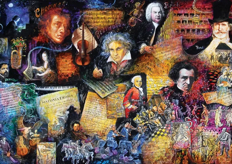 Puzzle Les Doyens de la Musique - 500 à 999 pièces de Art Puzzle – boîte 1 sur 2