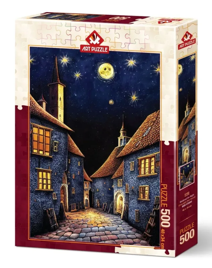 Puzzle Nuit à l'Auberge Médiévale - 500 à 999 pièces van Art Puzzle – doos 2 van 2