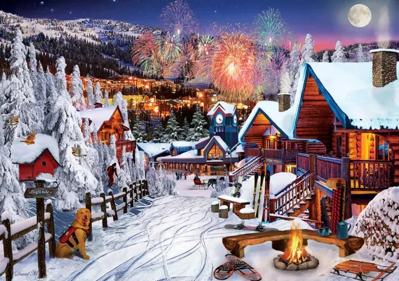 Puzzle Plaisirs d'Hiver - 1000 pièces van Art Puzzle – doos 1 van 2