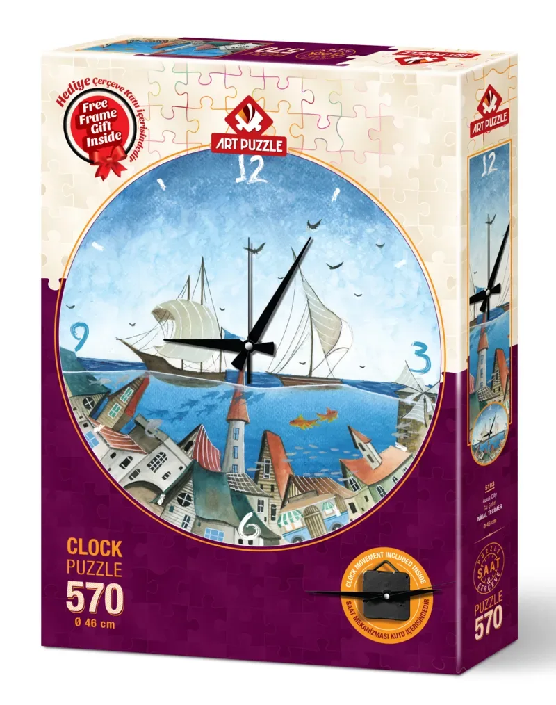 Puzzle Puzzle Horloge - Ville Acquatique - 500 à 999 pièces från Art Puzzle – kartong 2 av 2
