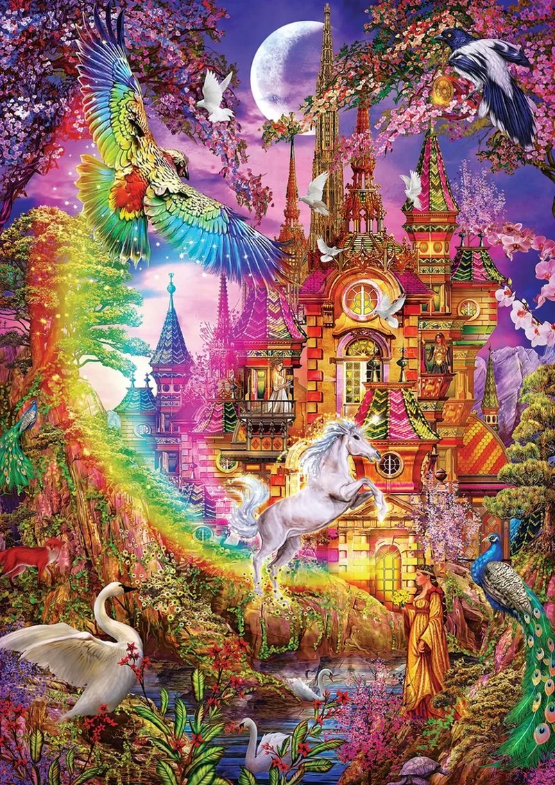 Rainbow Castle Puzzel 500 Stukjes van Art Puzzle, editie Meerkleurig – doos