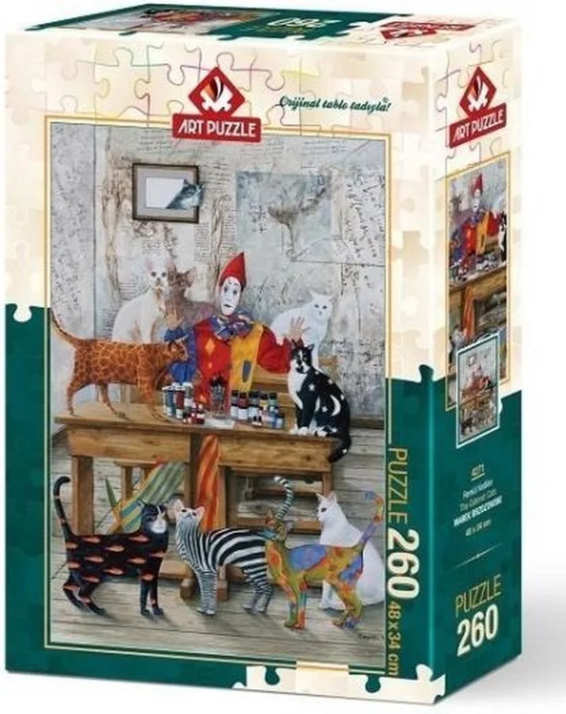The Coloured Cats – Legpuzzel – 260 stukjes – 48 x 34 cm from Art Puzzle, Multicolour edition – box