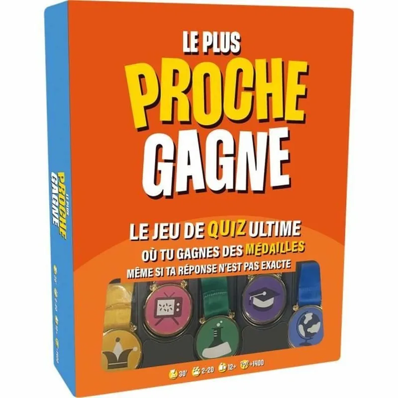 Bordspel Asmodee The Closest Wins: The Ultimate Quiz Game de Asmodee, édition Multicolor – boîte