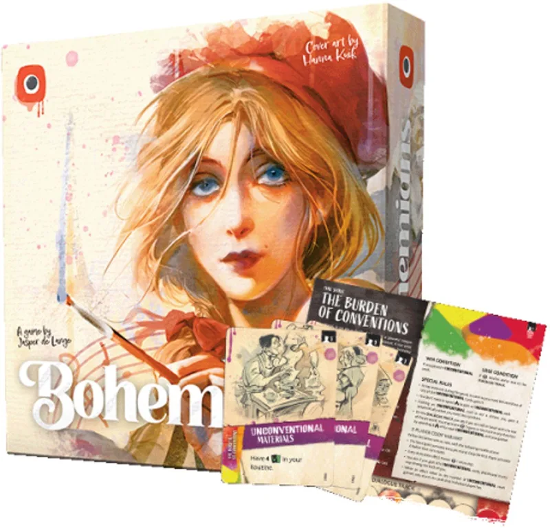bordspel Bohemians kaartspel strategie Parijs kunst. from Asmodee – box