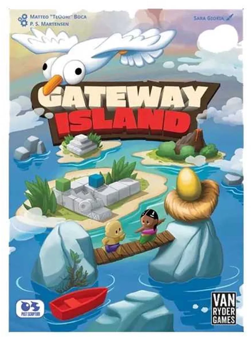 bordspel Gateway Island - 21 spellen in één doos. fra Asmodee – æske