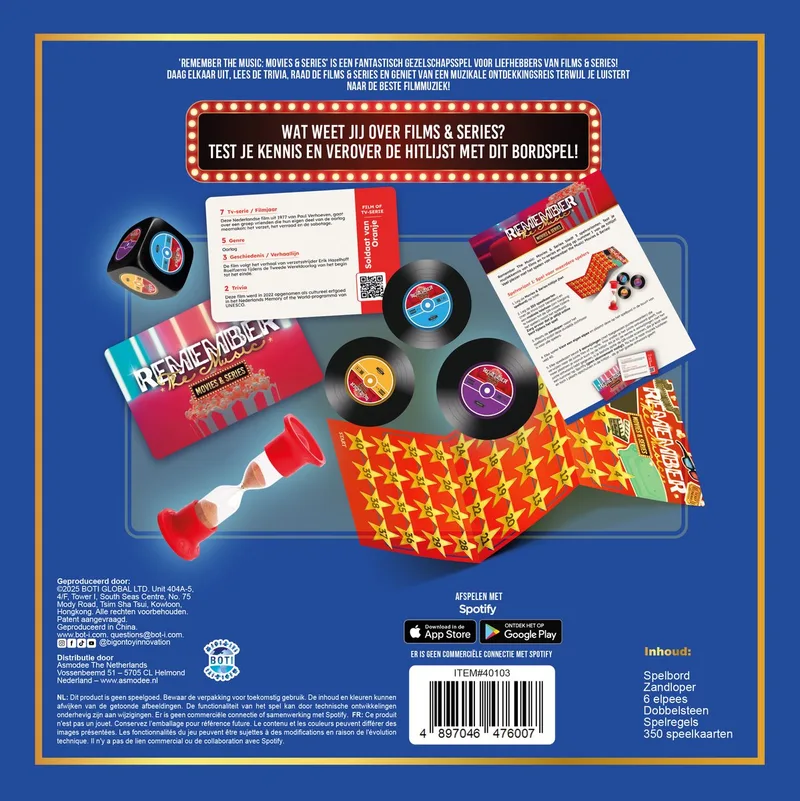 bordspel Remember the Music Movies & Series filmmuziek partyspel. fra Asmodee – æske