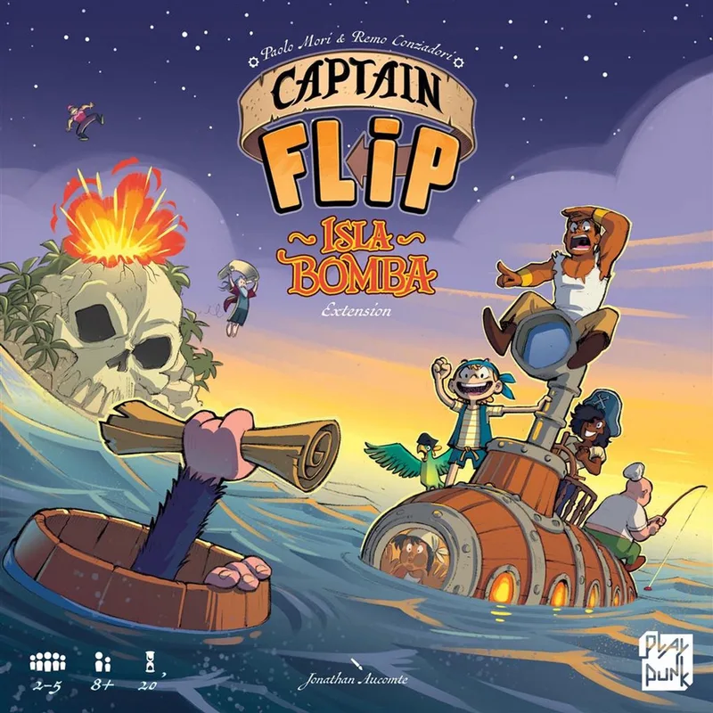 bordspel uitbreiding Captain Flip Isla Bomba avontuur. fra Asmodee, Flerfarvet-udgave – æske