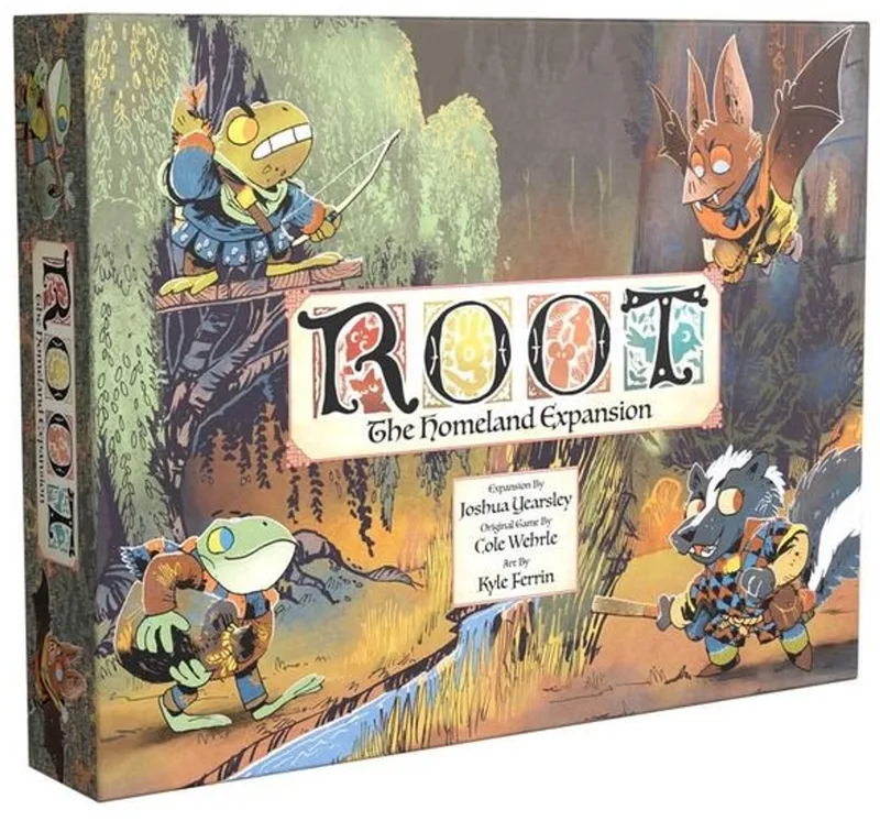 bordspel uitbreiding Root The Homeland met nieuwe facties. van Asmodee – doos