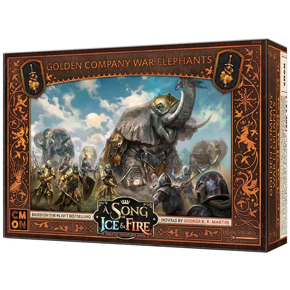 Canción De Hielo Y Fuego Elefantes De Guerra De La Compañia Dorada Brädspel Spansk Version från Asmodee – kartong