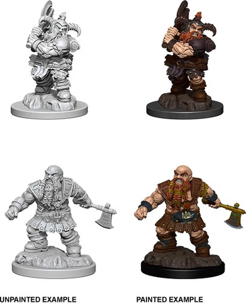 D&D Miniatures Male Dwarf Barbarian (6x) - EN de Asmodee, édition ; Multi – boîte