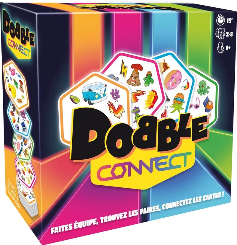 Dobble Connect, Kaartspel, Matchen, 8 jaar, 15 min de Asmodee – boîte