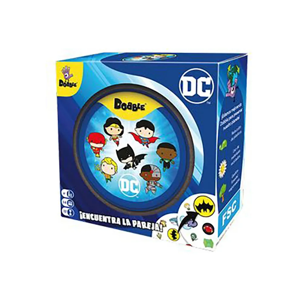 Dobble Dc Universe Jdm Brætspil Spansk Version fra Asmodee – æske