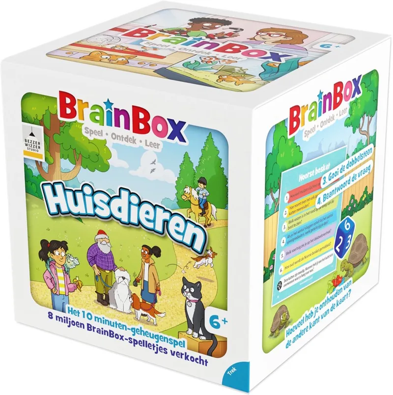 educatief kaartspel BrainBox Huisdieren voor kinderen. de Asmodee, édition Meerkleurig – boîte