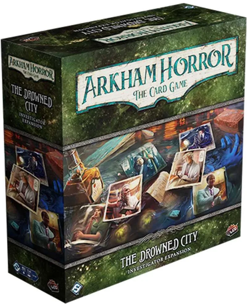 Fantasy Flight Games Arkham Horror LCG The Drowned City Investigator Expansion fra Asmodee – æske