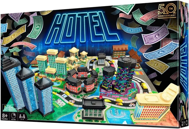 Hotel: 50-jarig Jubileum Editie Bordspel - Strategisch Familieplezier fra Asmodee – æske 1 af 2