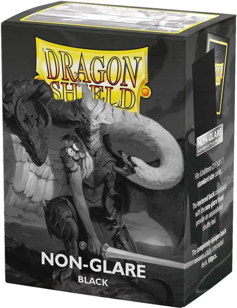 kaartenhoezen Dragon Shield Non-Glare Matte Black 100 stuks. de Asmodee, édition Zwart – boîte