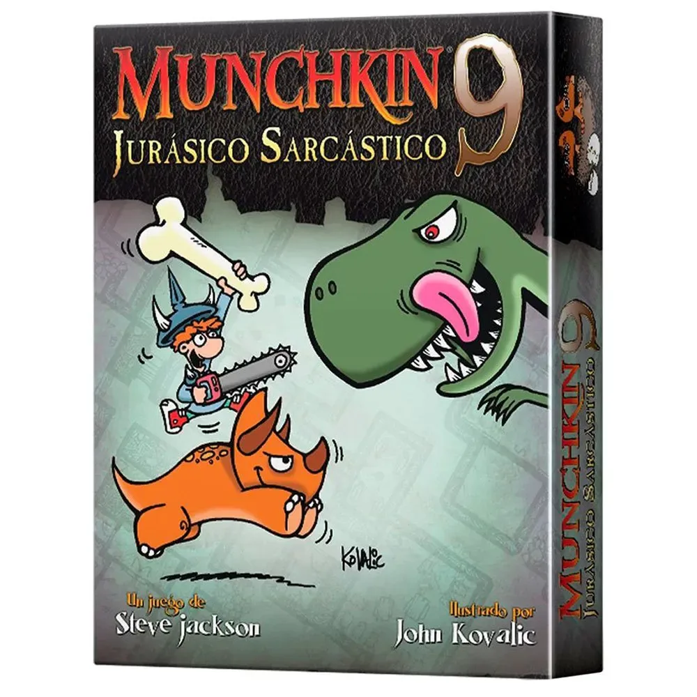 Munchkin 9: Jurasico Sarcástico Bordspel Spaans från Asmodee – kartong