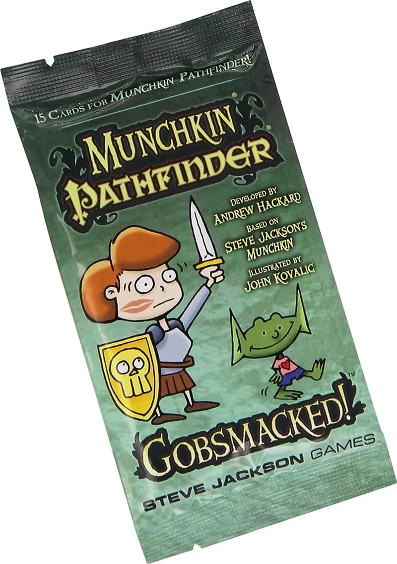Munchkin Pathfinder Gobsmacked! booster pack från Asmodee – kartong
