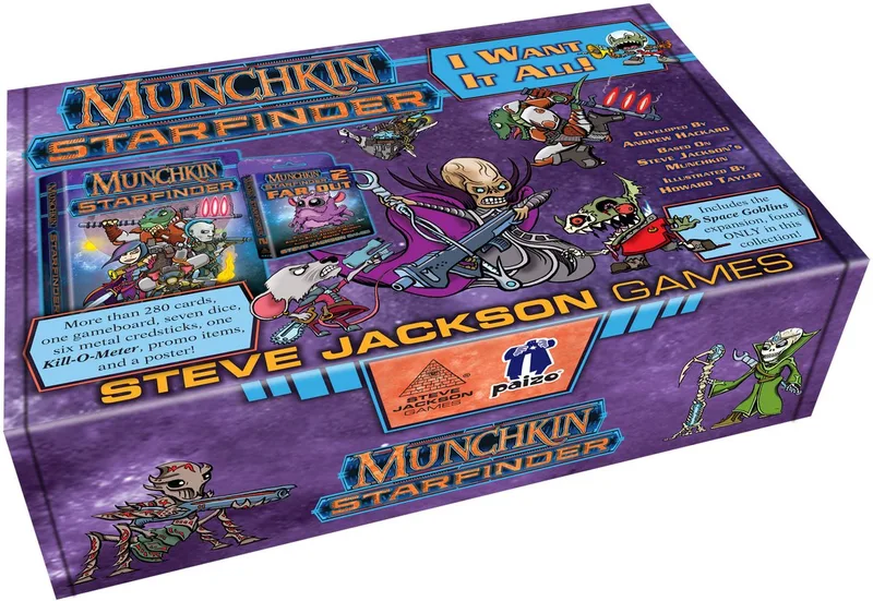 Munchkin Starfinder: I Want It All - Engelstalig - Bordspel - Steve Jackson Games de Asmodee – boîte