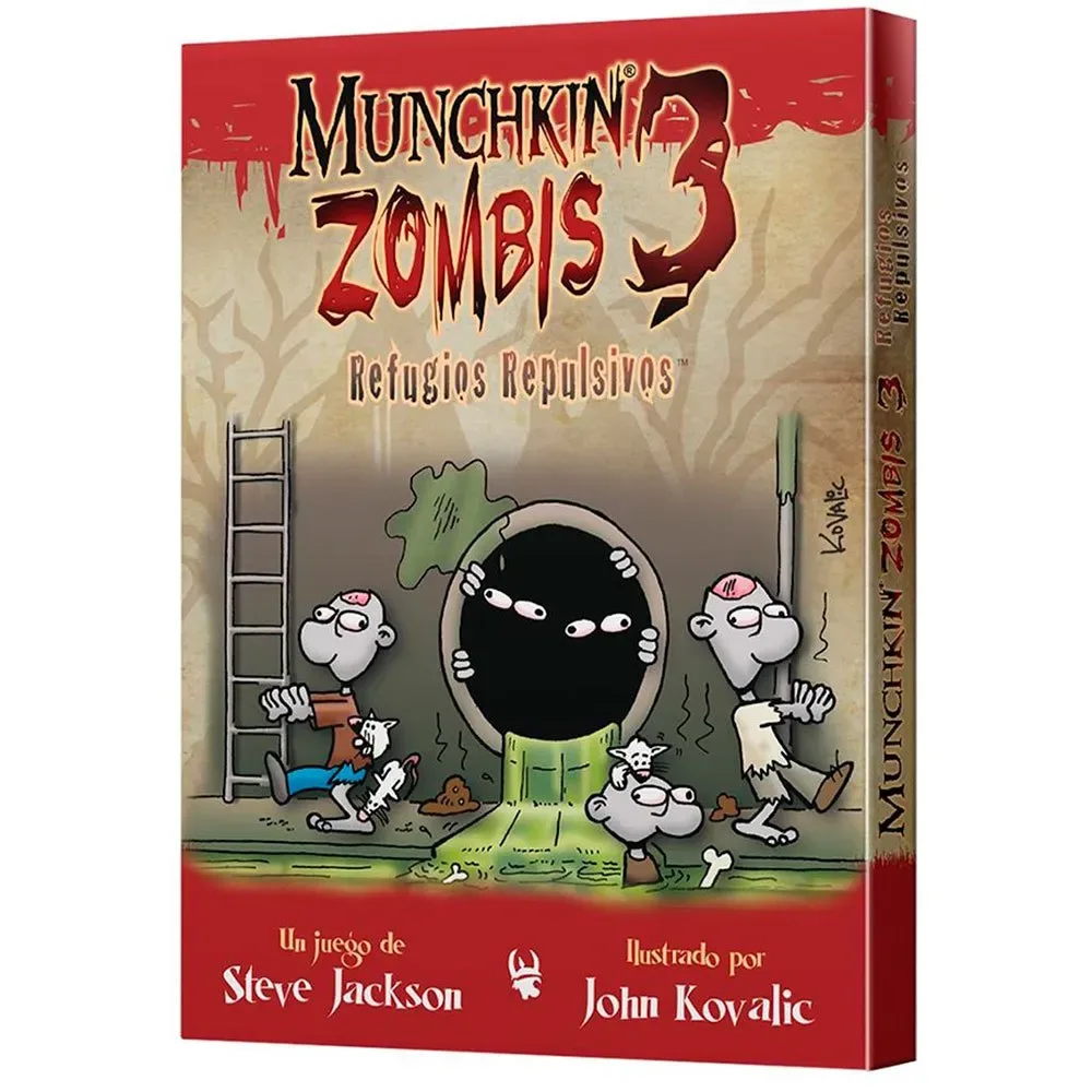 Munchkin Zombis 3: Refugios Repulsivos Bordspel Spaans från Asmodee – kartong