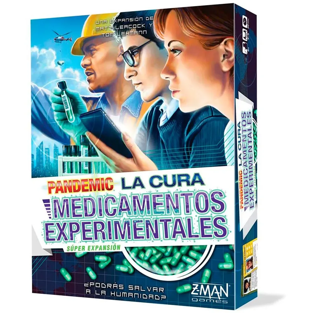 Pandemic La Cura Expansión Medicamentos Experimentales Brädspel Spansk Version från Asmodee – kartong