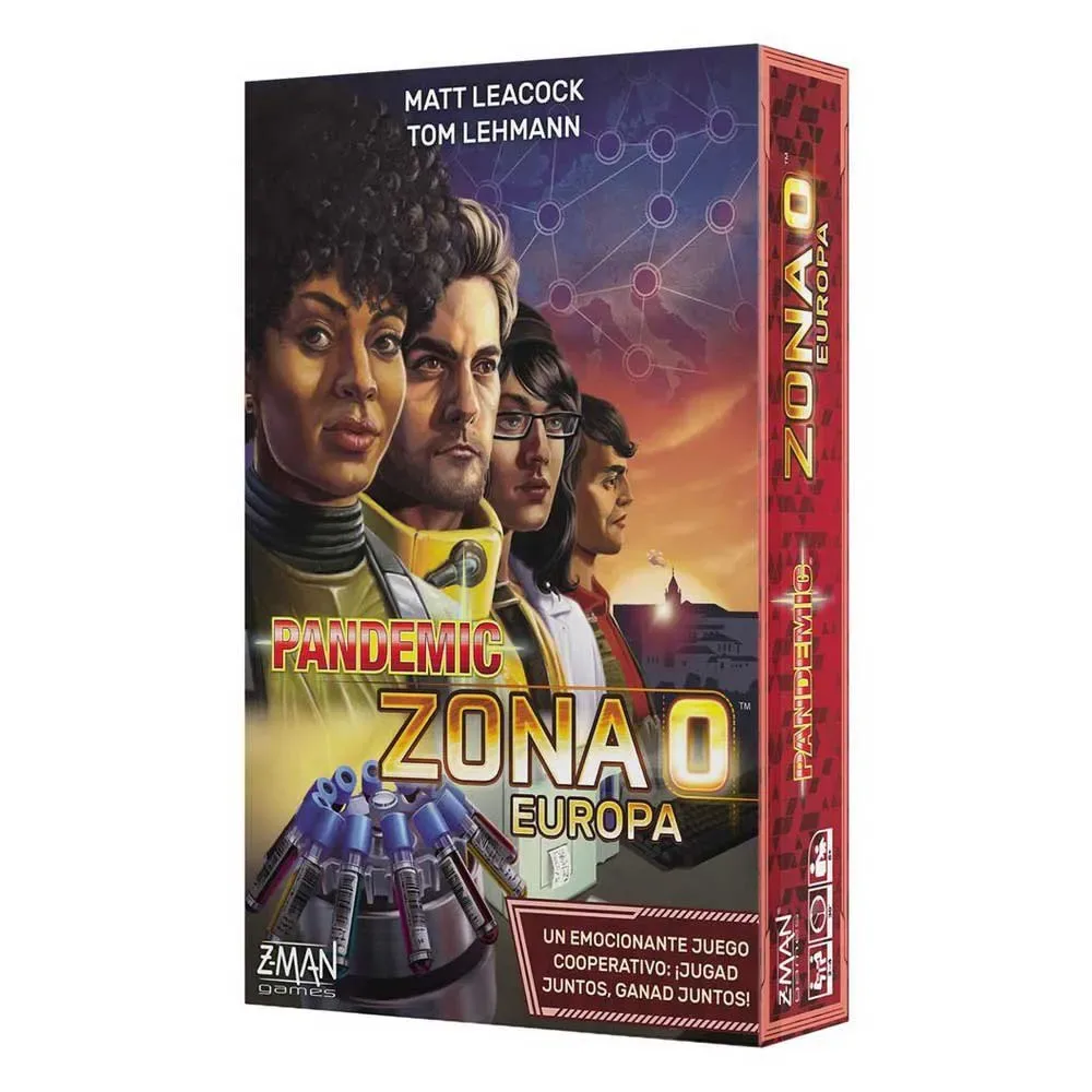Pandemic Zona 0 Europa Bordspel Spaanse Versie från Asmodee – kartong