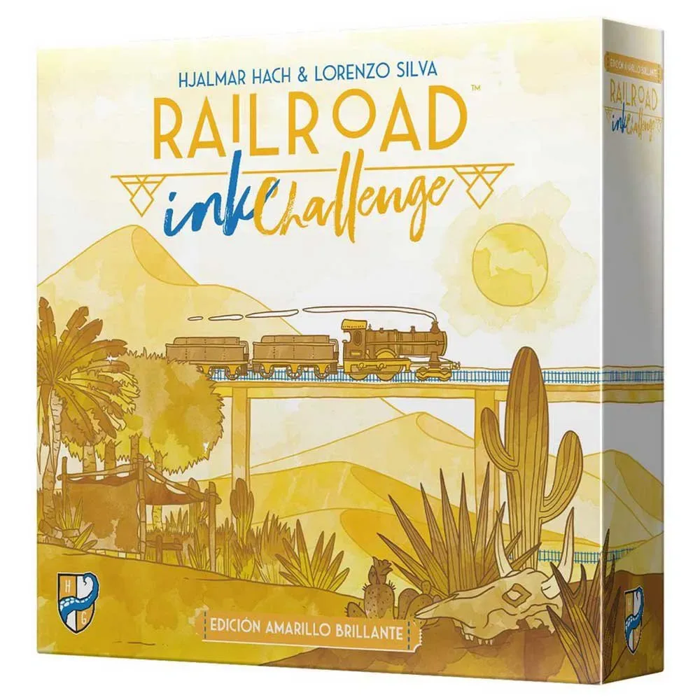 Railroad Ink Gele Editie Bordspel Spaanse Versie från Asmodee – kartong