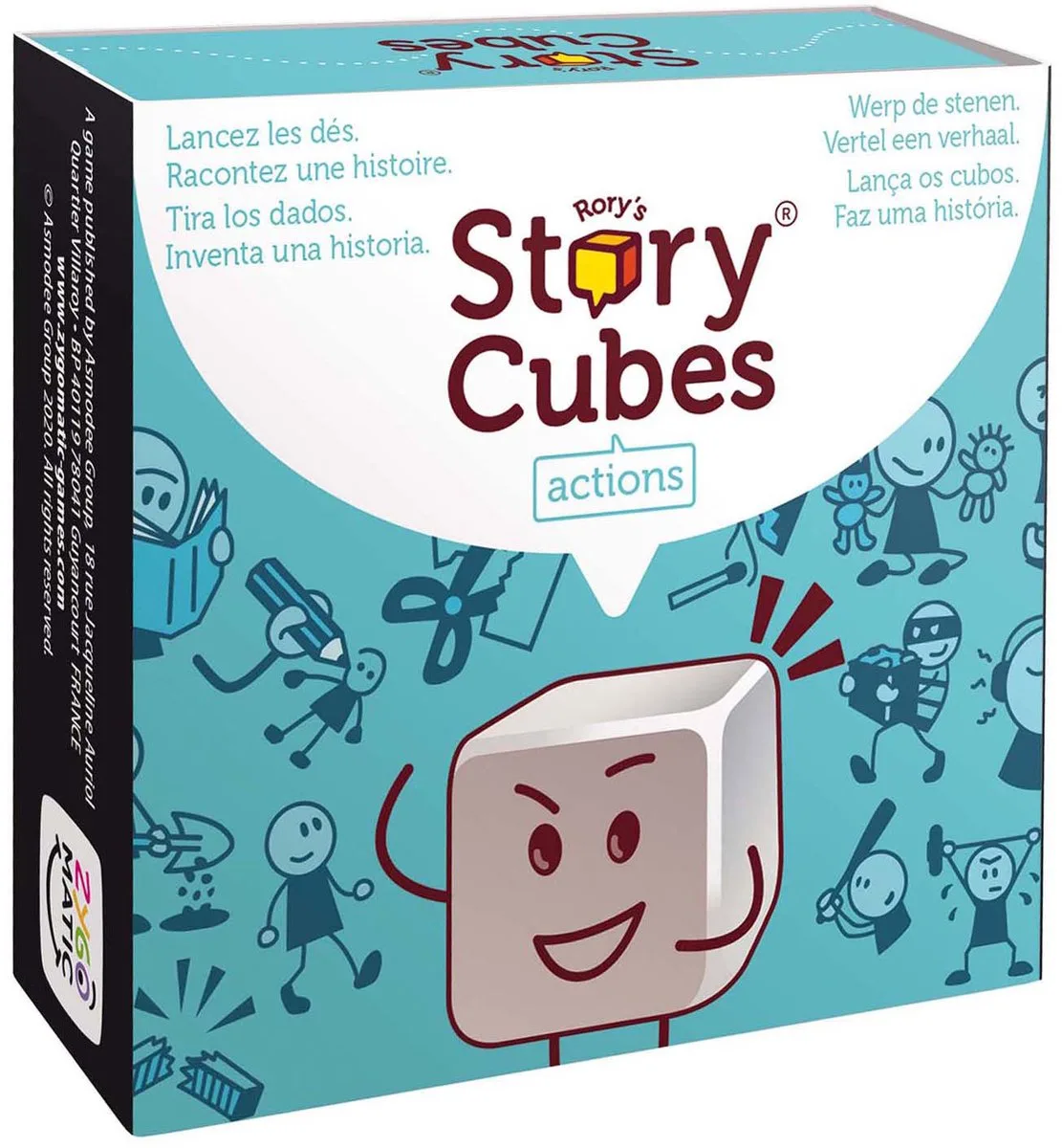Rory's Story Cubes Actions Bordspel Familie de Asmodee – boîte