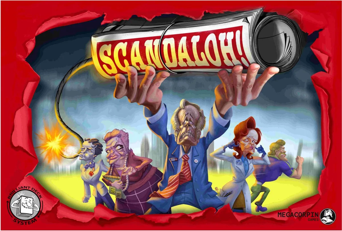 Scandaloh - Bordspel - Engelstalige Editie - Megacorpin Games de Asmodee – boîte