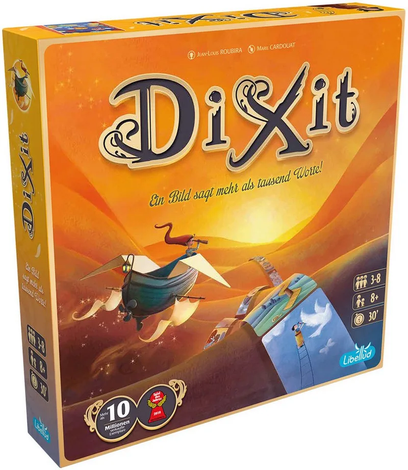 Spiel Dixit, Familienspiel fra Asmodee, Bunt-udgave – æske