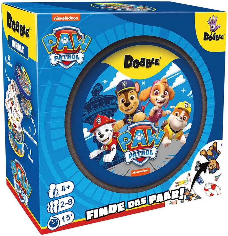 Spiel Dobble Paw Patrol, Reaktionsspiel from Asmodee, Bunt edition – box