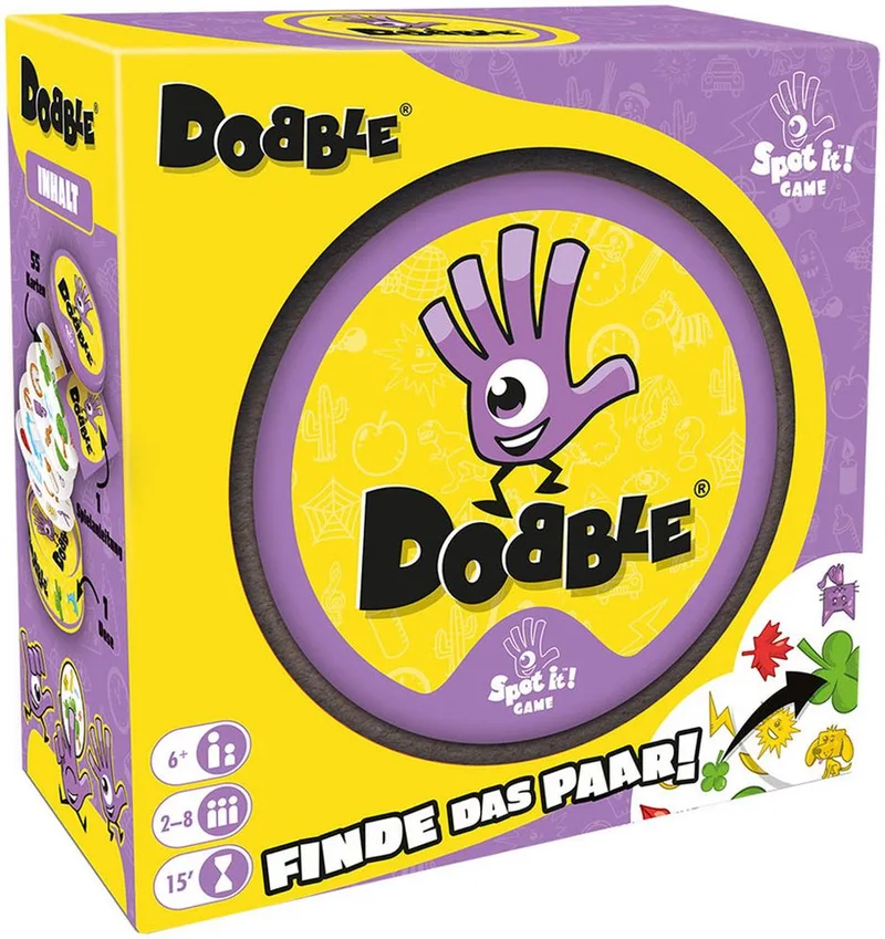 Spiel Dobble, Reaktionsspiel from Asmodee, Bunt edition – box