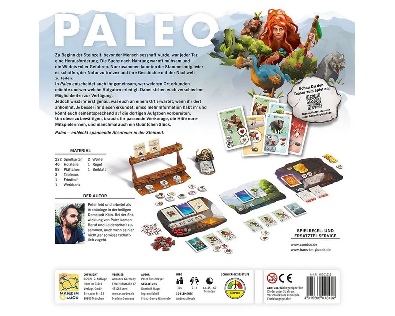Spiel Paleo, Abenteuerspiel de Asmodee, édition Multicolore – boîte 4 sur 4