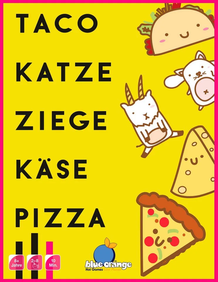 Spiel Taco Katze Ziege Käse Pizza, Kinderspiel från Asmodee, utgåva Bunt – kartong