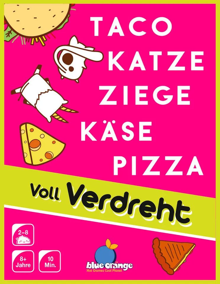 Spiel Taco Katze Ziege Käse Pizza: Voll Verdreht, Kinderspiel från Asmodee, utgåva Bunt – kartong